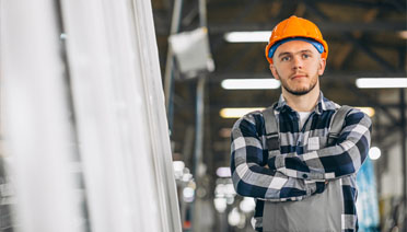 Male worker at a factory